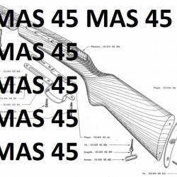4 vues d'éclaté de carabine MAS 45 MAS45 MAUSER 45 (envoi par mail) - VENDU PAR JEPERCUTE (m2577)