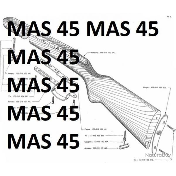 4 vues d'clat de carabine MAS 45 MAS45 MAUSER 45 (envoi par mail) - VENDU PAR JEPERCUTE (m2577)