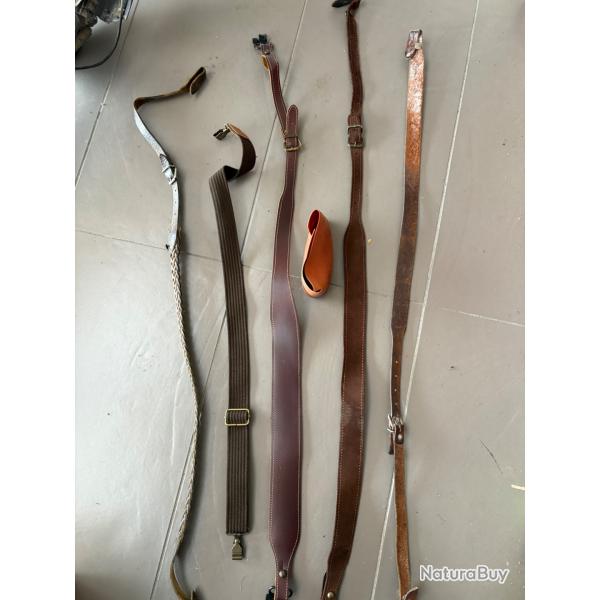 Lot de bretelles fusils carabines de chasse aux enchres armurerie