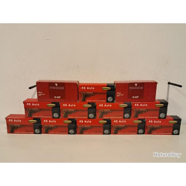 Lot de 600 munitions 45 acp