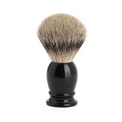 Blaireau Muhle Classic pur argenté monture noir 93K256