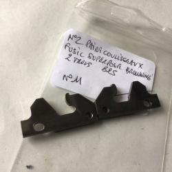 VENDU PAR LE-CUIRASSIER N°11 PAIRE COULISSEAUX D'EJECTION DE SUPERPOSE BROWNING B25 CAL 12