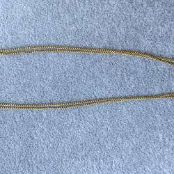 Fine chaine or jaune 18 carats - 44 cm - collier maille gourmette