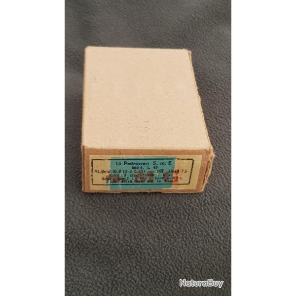 Boite vide 7,92 Mauser  ww2 1943
