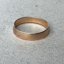 Large anneau or rose 18 carats - taille 56 - bague - alliance