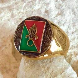 Bague  flamme l&eacute;gion &eacute;trang&egrave;re   fremdenlegion, french foreign legion dor&eacute;e