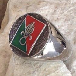 Bague  flamme l&eacute;gion &eacute;trang&egrave;re   fremdenlegion, french foreign legion argent&eacute;e