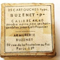BOITE 21 CARTOUCHES CALIBRE 44 / 40 WINCHESTER 44WCF MUNITIONS COLT FRONTIER POUDRE NOIRE DOUILLES P