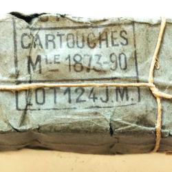 ENSEMBLE DE 3 PAQUETS MILITAIRE DE 18 CARTOUCHES FICELE COLLECTION CALIBRE MAS 11mm 1873 MODELE 1890