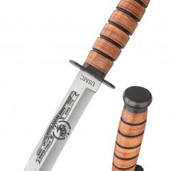 Couteau de combat USMC Tribute avec étui cuir