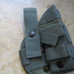 holster toile épais modèle ceinture revolver pistolet  + pochette