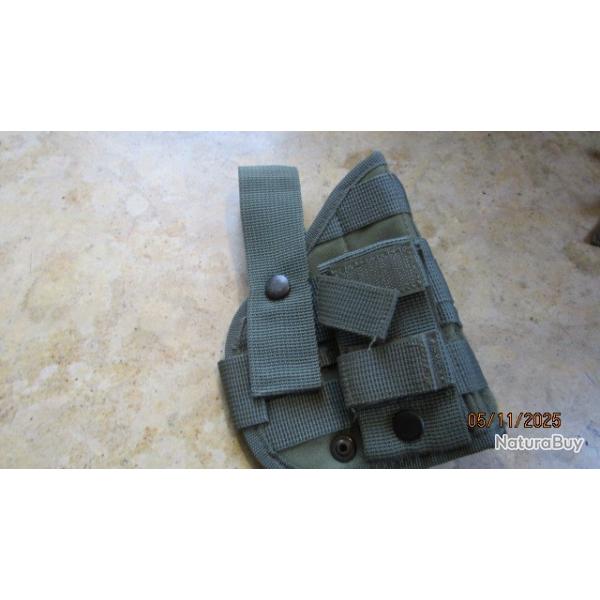holster toile pais modle ceinture revolver pistolet  + pochette