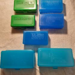 5 boites vides pour ranger du 9 mm et 2 de 44 Mag  OCC