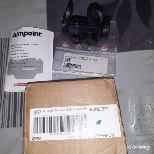 Point rouge aimpoint h2 2moa