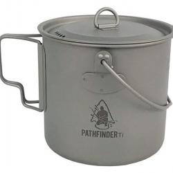 Pathfinder Titanium Gourde avec couvercle (1,1 L) 1100ml Titanium Bush Pot