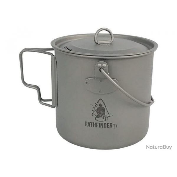 Pathfinder Titanium Gourde avec couvercle (1,1 L) 1100ml Titanium Bush Pot