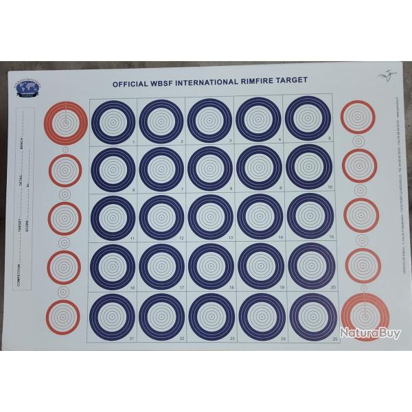 Cibles carton 22 hunter bench rest