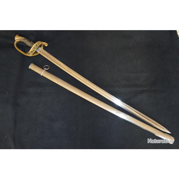SABRE D'OFFICIER D'INFANTERIE MOD.1855-CHASSEURS A PIED-1870/1871-3 REPUBLIQUE-GUERRE 14/18