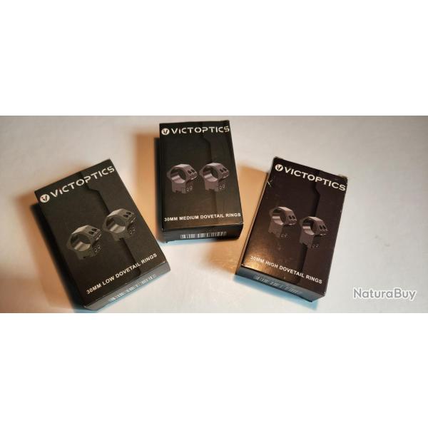 Collier/anneau de montage VECTOR OPTICS diamtre 30mm RAIL de 11mm bas/moyen