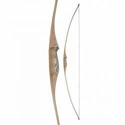 Longbow Osprey Black 68" 40lb Arc - White Feather