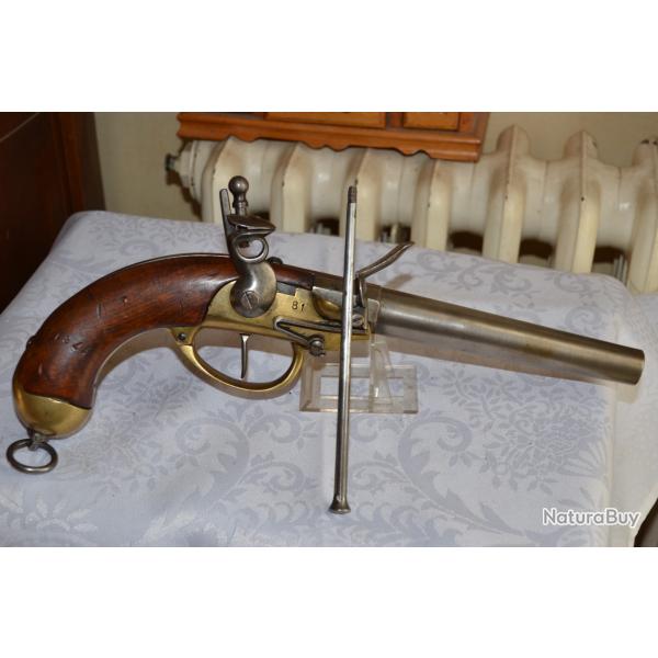 Pistolet  coffre 1777 A SILEX