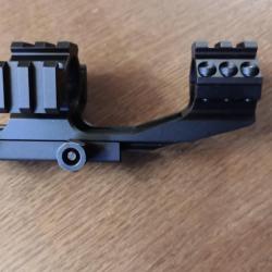 rail de montage double noir pour organe de visée.