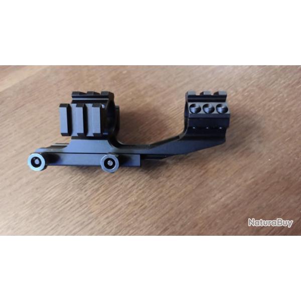 rail de montage double noir pour organe de vise.