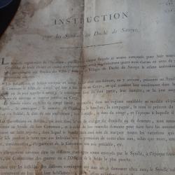 Ancien document du duch&eacute; de Savoie pour Bas officiers et soldats de lev&eacute;e en cong&eacute;