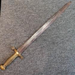 Glaive de sapeur pompier de la Marine modèle 1855 avec poinçon ancre sans fourreau