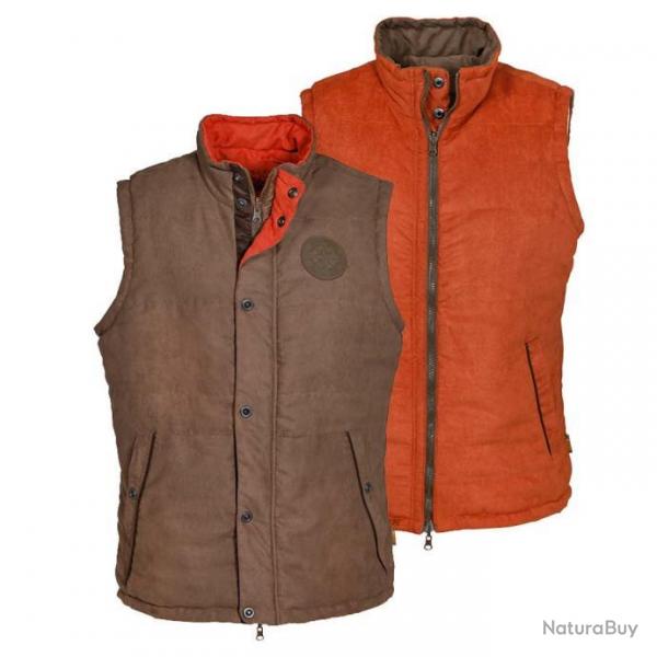 Prix de dpart  1 !! Gilet matelass reversible Idaho Beaver Marron Orange Taille M