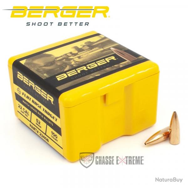 100 Ogives BERGER Cal 22 52gr FB Target
