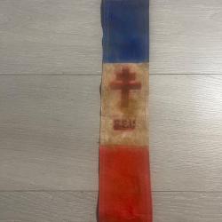 une petite banni&egrave;re fran&ccedil;aise F.F.I ww2