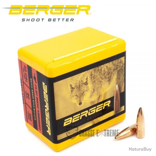 100 Ogives BERGER Cal 22 60gr FB Varmint