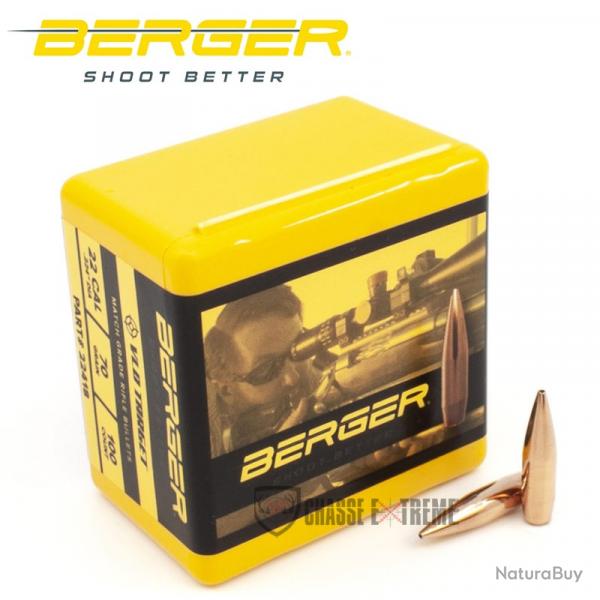 100 Ogives BERGER Cal 22 70gr VLD Target