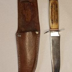 Ancien couteau de chasse fabrication ETAT manche en corne