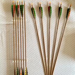 Lot Flèches Carbon Express Héritage350 Prêtes à l'emploi avec empennage, encoche et pointe (L 79cm)