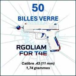 Lot 50 Billes en verre 11 mm (.43) pour UMAREX T4E - Précision & Impact