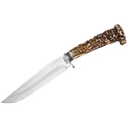 Couteau BSH N-191B - manche en imitation corne tr&egrave;s &eacute;l&eacute;gant (21 cm) - pour la chasse/collection