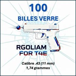 Lot 100 Billes en verre 11 mm (.43) pour UMAREX T4E - Précision & Impact