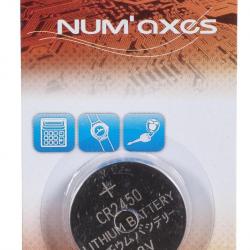 NUM'AXES - Blister 1 pile CR2450 lithium 3 V (Equivalence : DL2450)