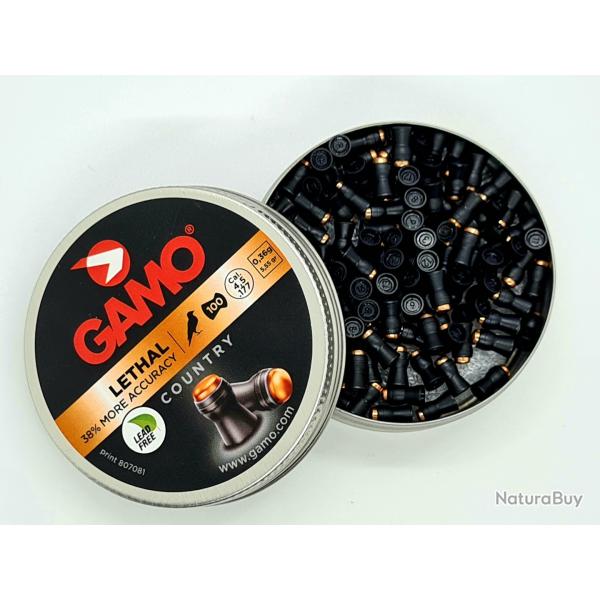 100 PLOMBS CUIVRES LETHAL FORTE PENETRATION GAMO EN 4.5MM JUPE POLYMERE / NEUF