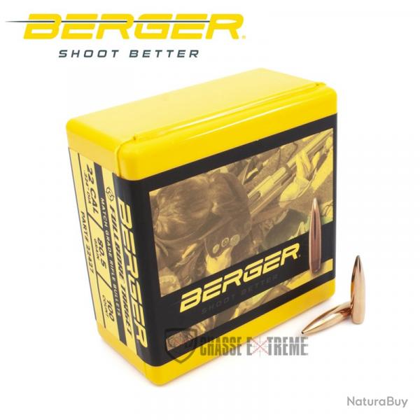 100 Ogives BERGER Cal 22 80.5gr FULLBORE Target