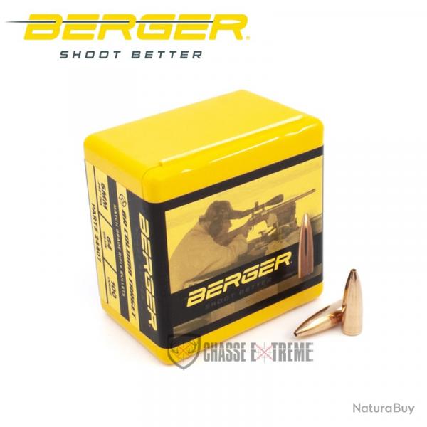 100 Ogives BERGER Cal 6mm BR 64gr Column Target
