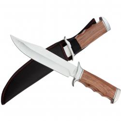 GRAND COUTEAU CHASSE BSH  Lame BOWIE Massive (185mm) - Manche Bois Élégant