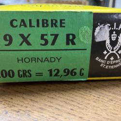 1 boîte de 20 cartouches Sologne  9x57R hornady 12,96G
