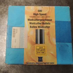 ogives WADCUTTER de marque HAENDLER et NATREMANN calibre 32 SW boite de 500