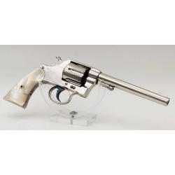 REVOLVER COLT MODÈLE 1889 NAVY CALIBRE 38 LONG COLT FINITION LUXE NICKEL ET NACRE 1891 - USA XIXè Tr