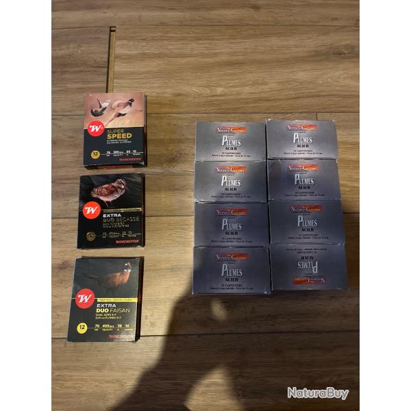 Lot de munitions cal 12 1 sans prix de reserve!