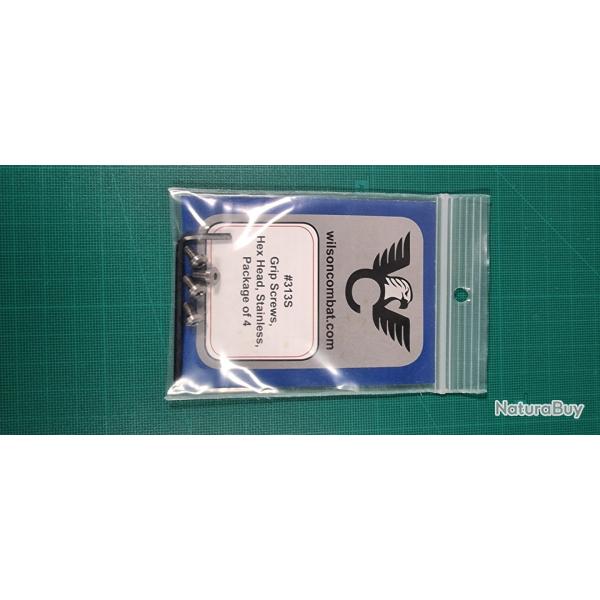 Vis grip inox  empreinte hexagonale pour 1911 Wilson Combat