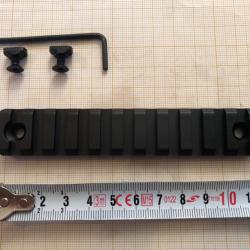 Rail picatinny: mlok 11 emplacements, aluminium